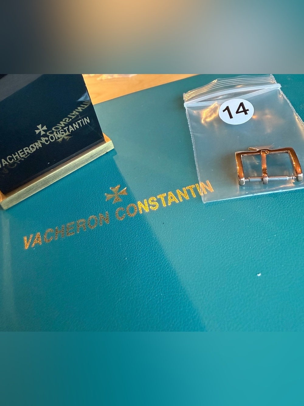 Vacheron Constantin Teal Presentation Folder with Gold Logo and Buckle